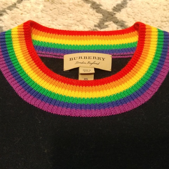 burberry rainbow jumper